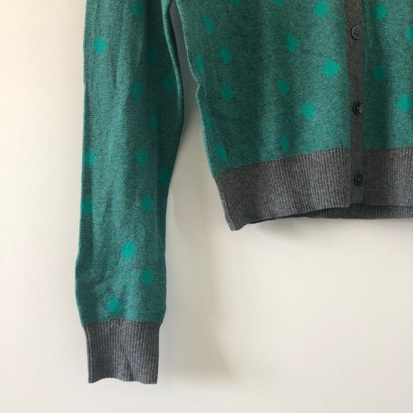 NWT CAbi Muted Polka Dot V-neck Sweater Small - Picture 3 of 16